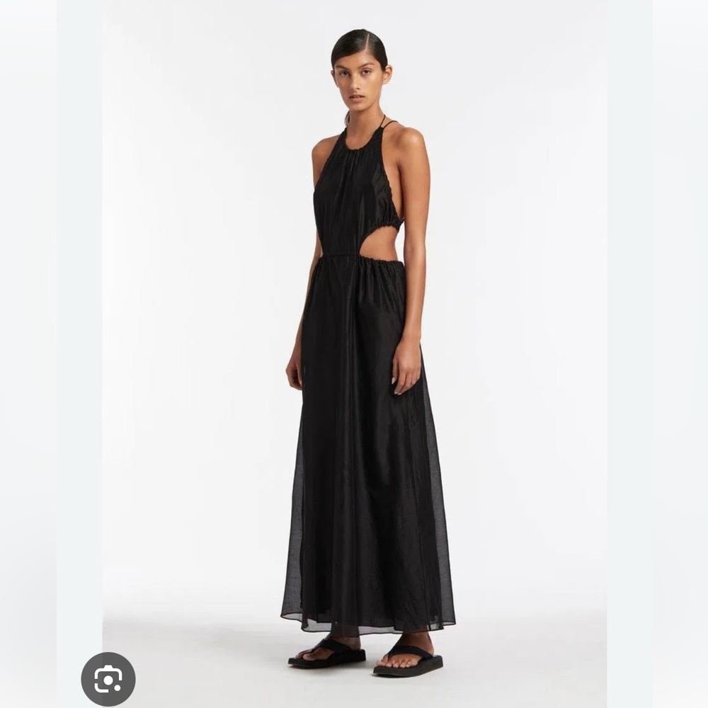SIR The Label Dimitri Black Open Back Maxi Dress AUS 1 | US 4-6